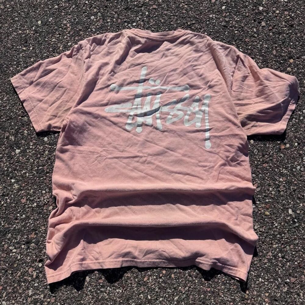 Stussy Men's Pink and Brown Shirt
